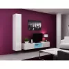 Pie sienas stiprināms uzglabāšanas skapis cama meble VIGO 180 — 1800×400×300 mm, balts/balti spīdīgs