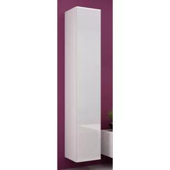 Pie sienas stiprināms uzglabāšanas skapis cama meble VIGO 180 — 1800×400×300 mm, balts/balti spīdīgs
