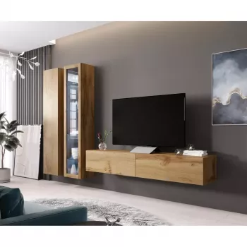 Pie sienas stiprināms skapis Cama Meble VIGO 180, 1800×400×300 mm, Wotan ozols