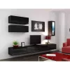 Uzglabāšanas skapis cama meble VIGO 90 — piestiprināms pie sienas, 900×350×320 mm, melns/melns spīdums