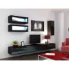 Uzglabāšanas skapis cama meble VIGO 90 — piestiprināms pie sienas, 900×350×320 mm, melns/melns spīdums