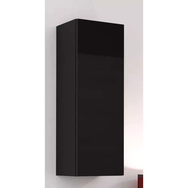Uzglabāšanas skapis cama meble VIGO 90 — piestiprināms pie sienas, 900×350×320 mm, melns/melns spīdums