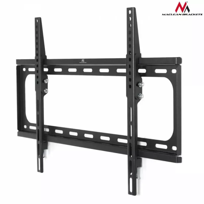 TV sienas kronšteins MACLEAN MC-605, fiksēts slīps stiprinājums, VESA 75x75–600x400, līdz 55 kg, 32–80 collu ekrāniem