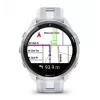 Viedpulkstenis GARMIN Forerunner 965 — 47 mm titāna korpuss, 1,4 collu AMOLED, 32 GB, 23 dienu akumulators, GPS/GLONASS/Galileo, balta silikona siksniņa