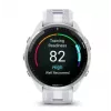 Viedpulkstenis GARMIN Forerunner 965 — 47 mm titāna korpuss, 1,4 collu AMOLED, 32 GB, 23 dienu akumulators, GPS/GLONASS/Galileo, balta silikona siksniņa