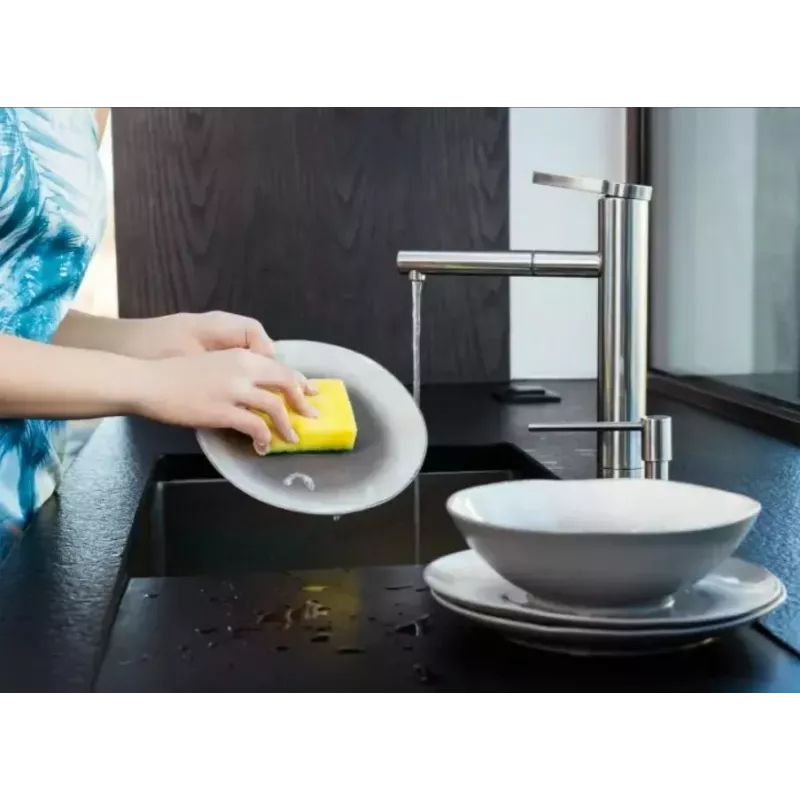 Sūkļa tīrītājs VILEDA Tip-Top 5 gab. iepakojumā, taisnstūra šķiedras paliktņi 70×90×30 mm, dzelteni