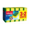 Sūkļa tīrītājs VILEDA Tip-Top 5 gab. iepakojumā, taisnstūra šķiedras paliktņi 70×90×30 mm, dzelteni