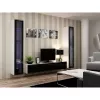 TV statīvs cama meble VIGO 180 — 1800×400×300 mm, balts virsma, balts rāmis, skaidu plātne