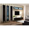 TV statīvs cama meble VIGO 180 — 1800×400×300 mm, balts virsma, balts rāmis, skaidu plātne