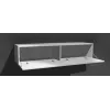 TV statīvs cama meble VIGO 180 — 1800×400×300 mm, balts virsma, balts rāmis, skaidu plātne