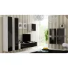 TV statīvs cama meble VIGO 180 — 1800×400×300 mm, balts virsma, balts rāmis, skaidu plātne