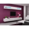 TV statīvs Cama Meble VIGO 140, 1400×400×300 mm, balts spīdīgs virsma, skaidu plātne, balts rāmis