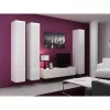 TV statīvs Cama Meble VIGO 140, 1400×400×300 mm, balts spīdīgs virsma, skaidu plātne, balts rāmis