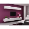 TV statīvs Cama Meble VIGO 140, 1400×400×300 mm, balts spīdīgs virsma, skaidu plātne, balts rāmis