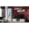 TV statīvs cama meble SOHO 180 — 1800×430×370 mm, balta virsma (skaidu plātne), balts rāmis