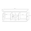 TV statīvs cama meble SOHO 180 — 1800×430×370 mm, balta virsma (skaidu plātne), balts rāmis