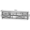 TV skapis Cama Meble GRANERO RTV 200x56,7x35 cm — balts virspuse, skaidu plātnes korpuss