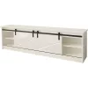 TV skapis Cama Meble GRANERO RTV 200x56,7x35 cm — balts virspuse, skaidu plātnes korpuss