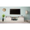 TV skapis Cama Meble GRANERO RTV 200x56,7x35 cm — balts virspuse, skaidu plātnes korpuss