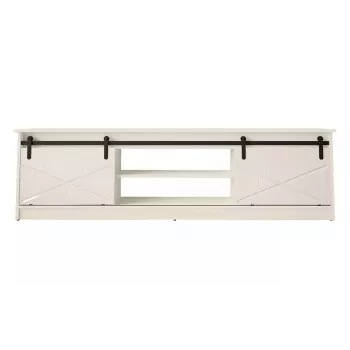 TV skapis Cama Meble GRANERO RTV 200x56,7x35 cm — balts virspuse, skaidu plātnes korpuss