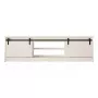 TV skapis Cama Meble GRANERO RTV 200x56,7x35 cm — balts virspuse, skaidu plātnes korpuss