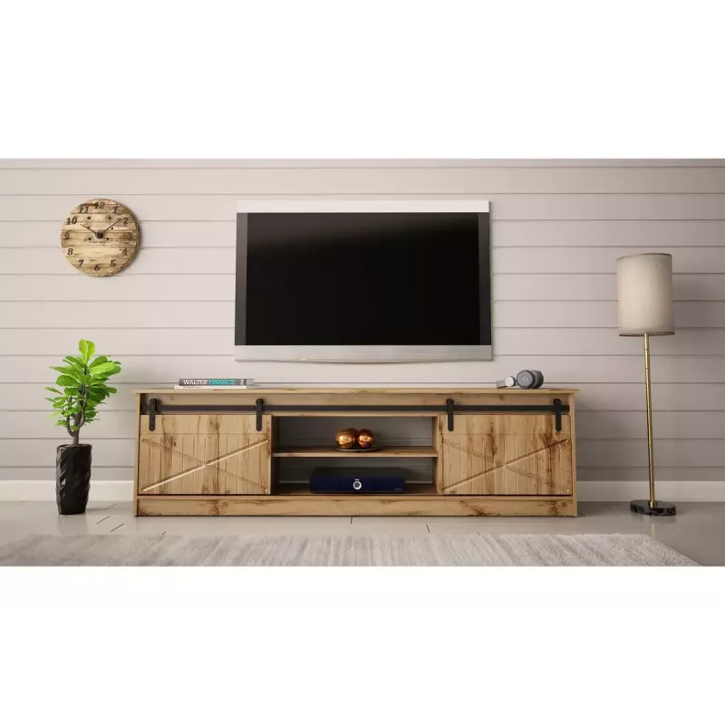 TV skapis Cama Meble GRANERO RTV, Wotan ozola apdare, 2000×350×567 mm