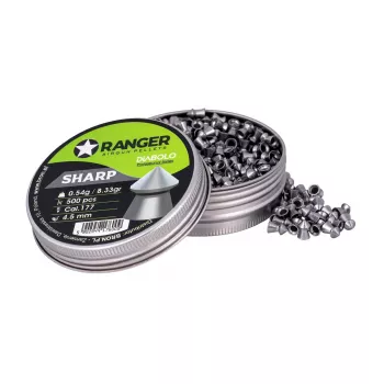 Gun granulas RANGER PRORO.45.500.S — 4,5 mm diabolo asais smaile, 500 gab., alumīnija dozators