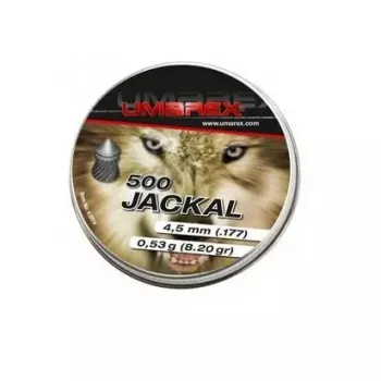 Pneimatisko ieroču lodītes UMAREX Jackal 4.5 mm smailās rievotās, svina, 0.53 g — 500 gab.
