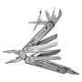 Multitool AZYMUT H2038 pilnizmēra daudzfunkciju instruments — 14 instrumenti, 16,2 cm atvērts, 10,1 cm salocīts, 264 g, 420/7CR13 tērauds, ādas maciņš