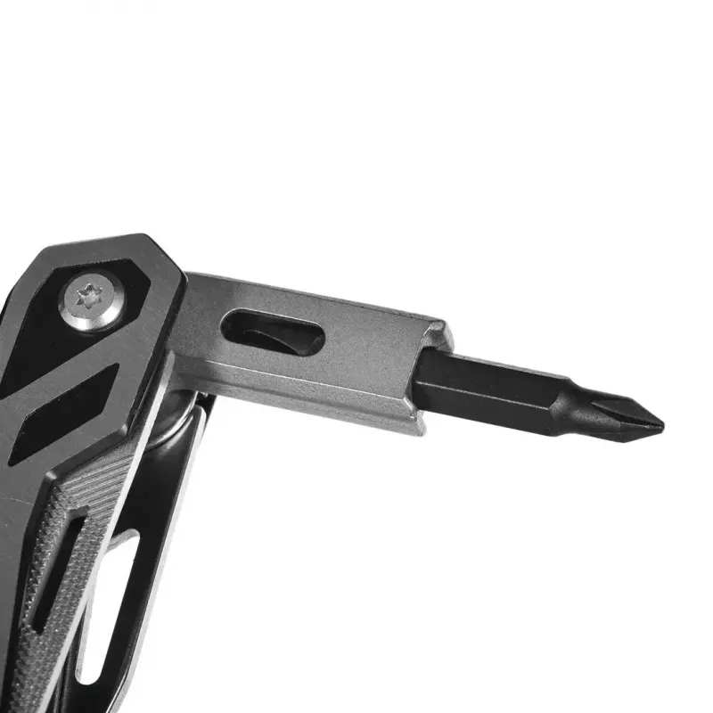 Multitool AZYMUT Trohon H-P2010121 — pilna izmēra 12 rīku nerūsējošā tērauda knaibles, 8 uzgaļi, salocīts 10,5 cm, 381 g