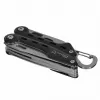 Multifunkcionālais instruments AZYMUT Turon 10 rīku karabīne H-P224108 — nerūsējošais tērauds 420, 10 funkcijas, salocīts 11 cm, svars 224 g, ādas maciņš