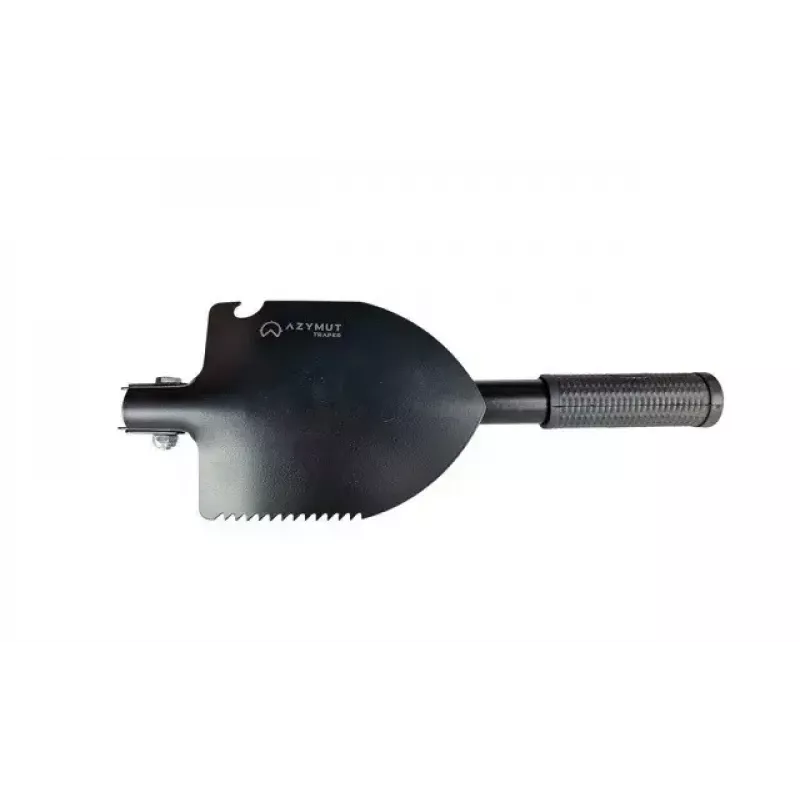 Salokāma taktiskā lāpsta AZYMUT Trapper — nerūsējošais tērauds, melna, 410 mm, 565 g
