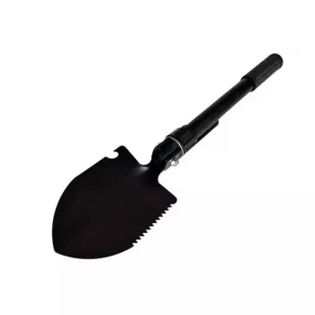 Salokāma taktiskā lāpsta AZYMUT Trapper — nerūsējošais tērauds, melna, 410 mm, 565 g