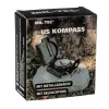 Navigācijas magnētiskais kompass Mil‑Tec Mil‑Tec US ar apgaismojumu, alumīnija korpuss, mērogi 1:50k un 1:25k, olīvkrāsā