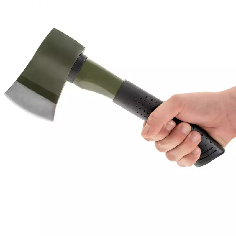 Mazais cirvis Mil-Tec 15506000 — kompakts āra cirvis, nerūsējošā tērauda asmens 4,6 mm, garums 280 mm, galvas platums 80 mm, svars 832 g