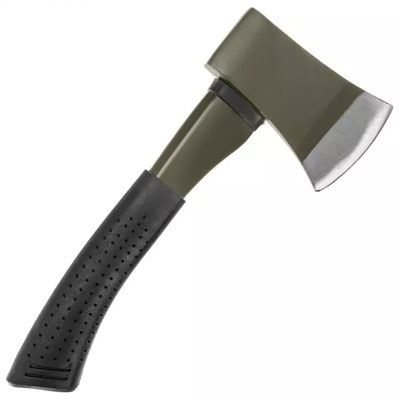 Mazais cirvis Mil-Tec 15506000 — kompakts āra cirvis, nerūsējošā tērauda asmens 4,6 mm, garums 280 mm, galvas platums 80 mm, svars 832 g