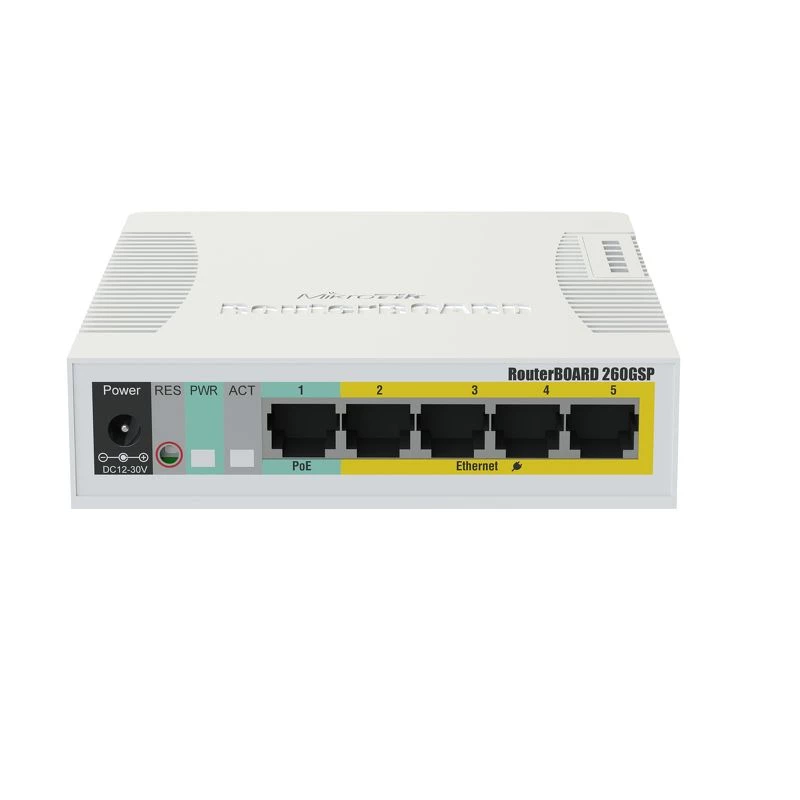 MIKROTIK RB260GSP - 4 portu Gigabit slēdzis + PoE