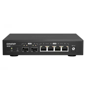 QNAP QSW-2104-2S tīkla slēdzis Nepārvaldāms 2.5G Ethernet Melns