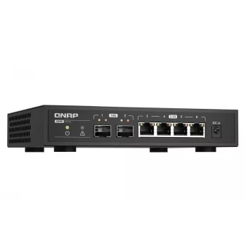 QNAP QSW-2104-2S tīkla slēdzis Nepārvaldāms 2.5G Ethernet Melns