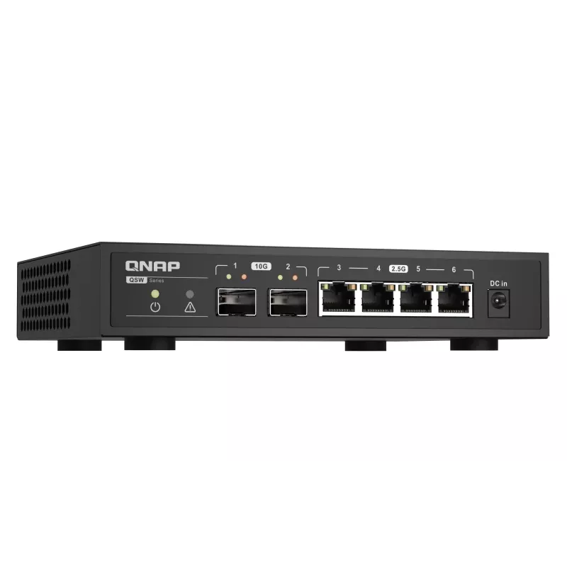 QNAP QSW-2104-2S tīkla slēdzis Nepārvaldāms 2.5G Ethernet Melns