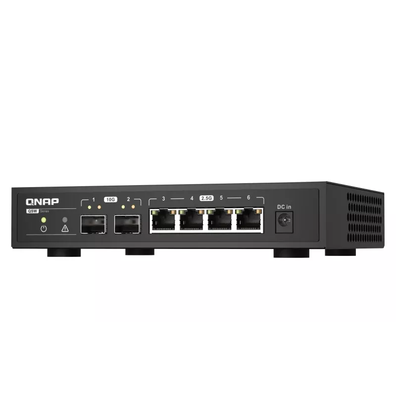 QNAP QSW-2104-2S tīkla slēdzis Nepārvaldāms 2.5G Ethernet Melns