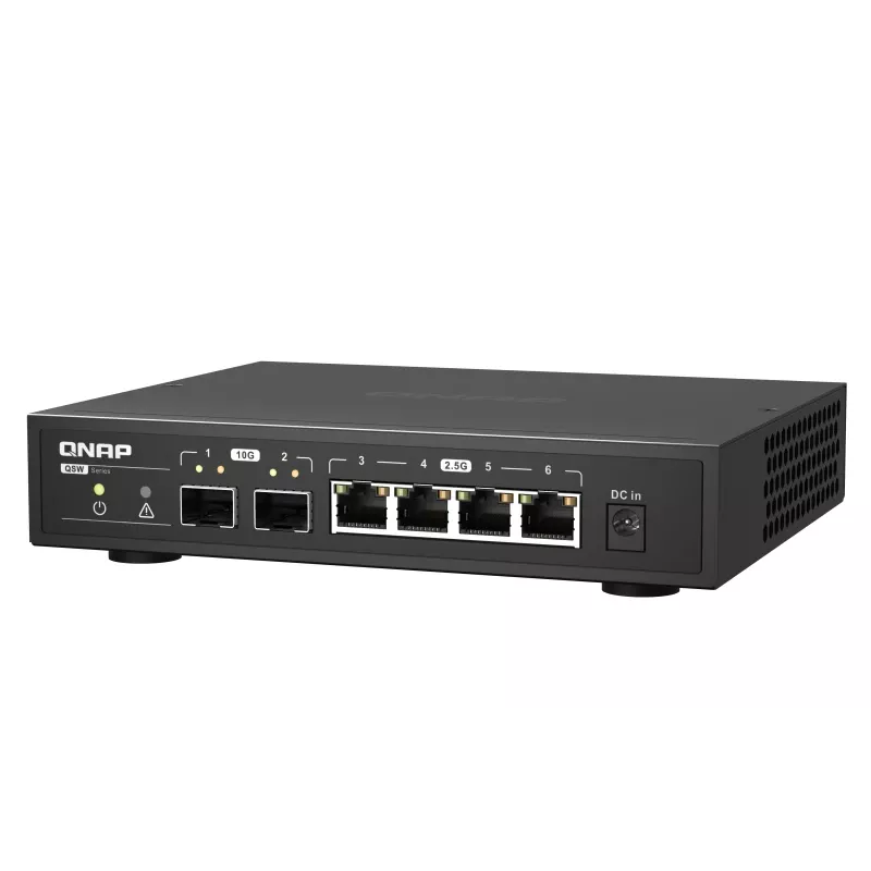 QNAP QSW-2104-2S tīkla slēdzis Nepārvaldāms 2.5G Ethernet Melns