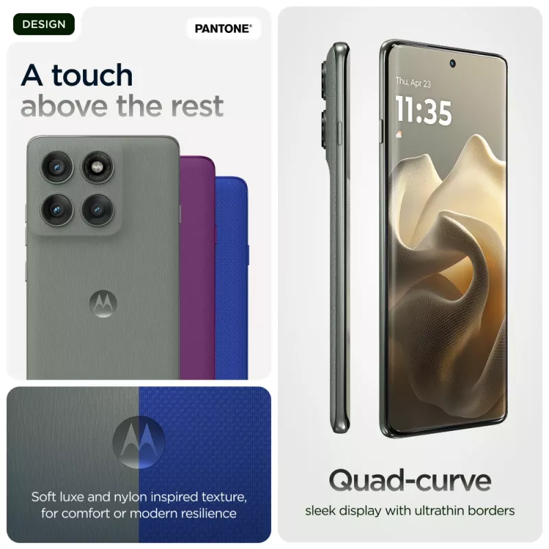 Motorola edge 60 pro 16,9 cm (6,67 collu) Divu SIM Android 15 5G USB Type-C 12 GB 512 GB 6000 mAh Pelēks