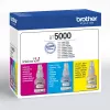 Tintes kasetņu komplekts Brother BT-5000C saderīgs, 3 krāsu komplekts (ciāna, fuksīna, dzeltena), 3 gab., 48.8 ml, 5000 lappuses