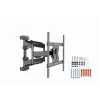 Sienas televizora stiprinājums Gembird WM-75ST-01 32–75 collu ekrāniem, VESA 600x400, 45,5 kg, regulējams attālums 4,9–49,1 cm, slīpums -5°–8°