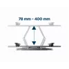 Sienas TV kronšteins GEMBIRD WM-70ST-01 ekrāniem no 37 collām līdz 70 collām, slīpums 0° līdz -20°, pagriešana ±60°, VESA 200×200–600×400, maks. 35 kg, melns