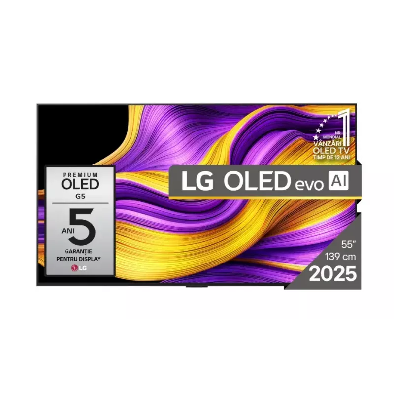 LG OLED evo AI OLED55G51LW televizors 139,7 cm (55 collas) 4K Ultra HD Smart TV Wi-Fi melns