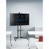 Grīdas TV un monitora stiprinājuma ratiņu statīvs MANHATTAN 461238, pārvietojams, melns, augstums 1803 mm, VESA 200x200–600x400, maks. 50 kg