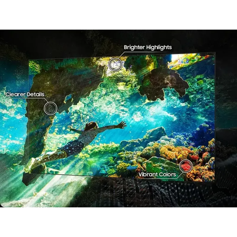 TV Samsung 75 collu Neo QLED QN85F 4K UHD, Neo QLED, 3840×2160, Tizen, Wi‑Fi, HDMI×4, 75 colli (189 cm), Sudraba
