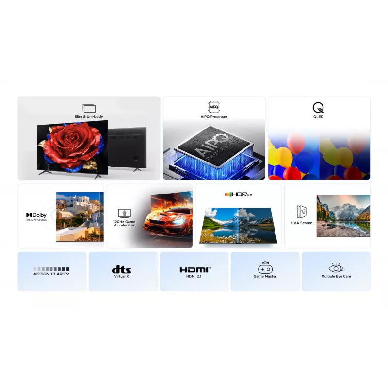 TV TCL P79K 50 collas QLED 4K (127 cm) 3840 x 2160, Google TV, HDR10+, HDMI 2.1, 3xHDMI, Wi‑Fi, Bluetooth